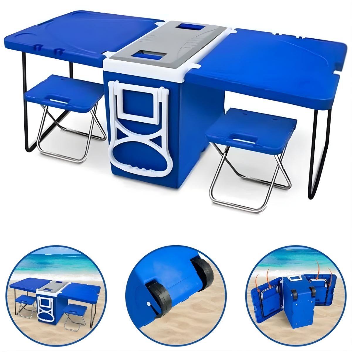 Caixa Térmica 32 L Com Mesa E 2 Cadeiras, Oferta de Carnaval