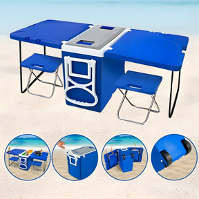 Caixa Térmica 32 L Com Mesa E 2 Cadeiras, Oferta de Carnaval