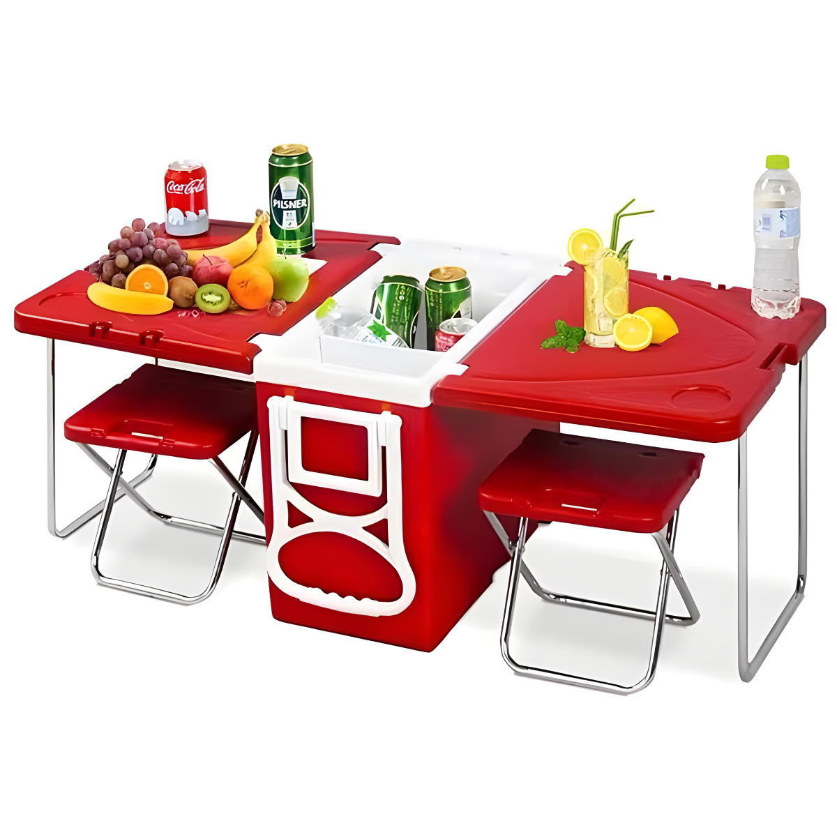 Caixa Térmica 32 L Com Mesa E 2 Cadeiras, Oferta de Carnaval