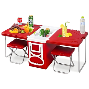 Caixa Térmica 32 L Com Mesa E 2 Cadeiras, Oferta de Carnaval