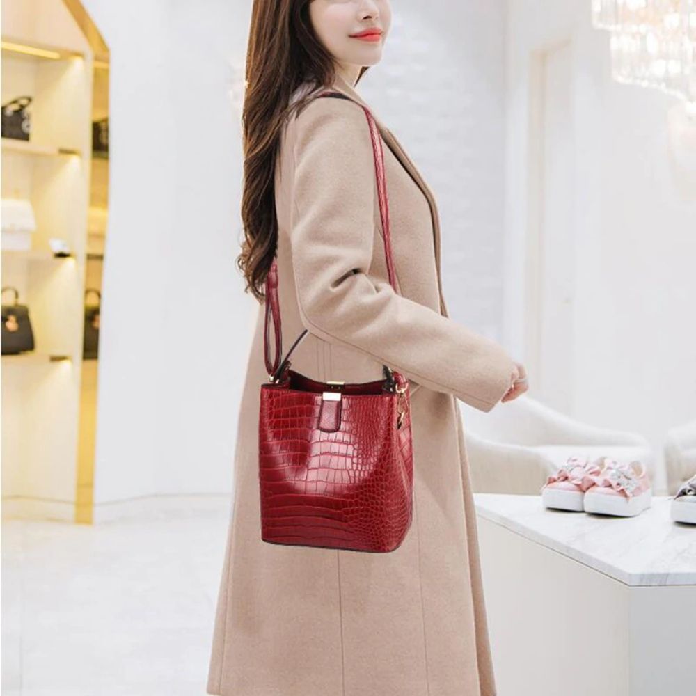 Bolsa De Couro Feminina - Crocodilo Style