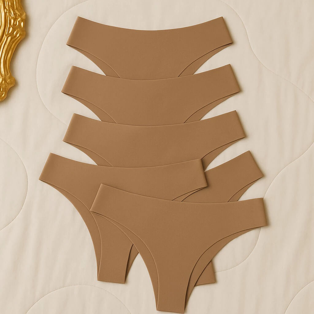 Kit 5 Calcinhas Sem Costura Tanga Corte Laser