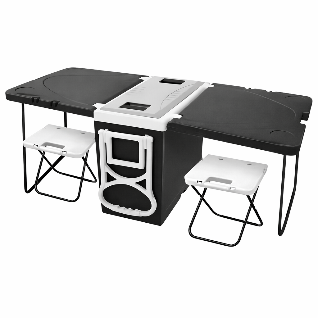 Caixa Térmica 32 L Com Mesa E 2 Cadeiras, Oferta de Carnaval