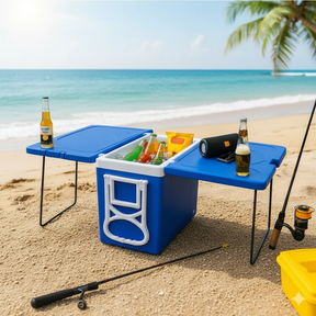 Caixa Térmica 32 L Com Mesa E 2 Cadeiras, Oferta de Carnaval