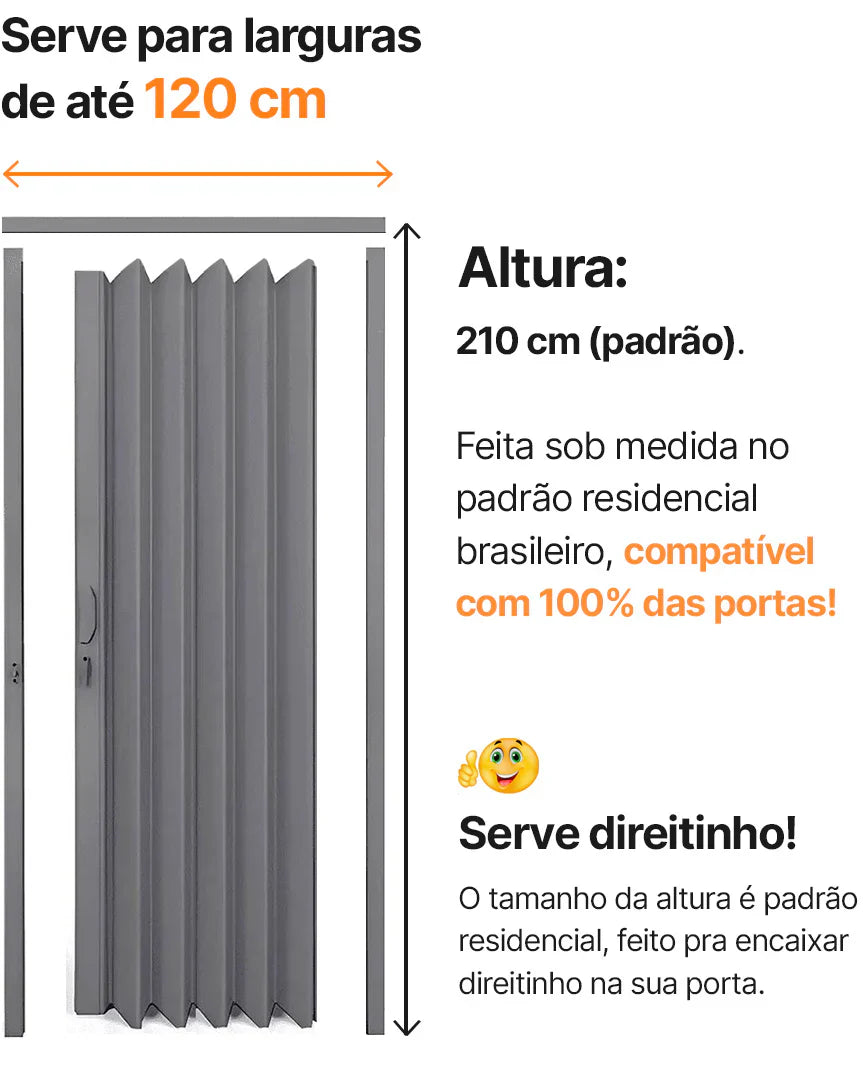 Porta Sanfonada Luxo - Super Oferta