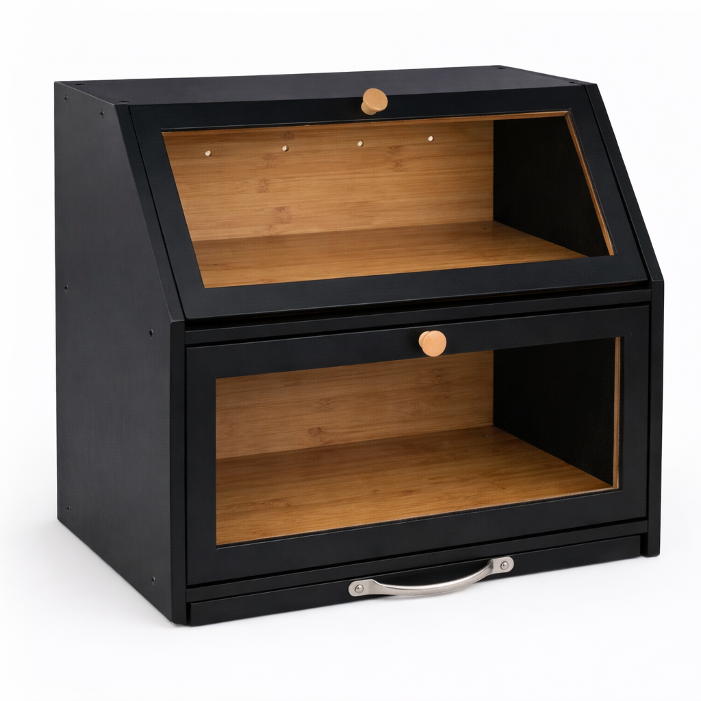 Porta-Pão Premium com Tábua de Corte Integrada